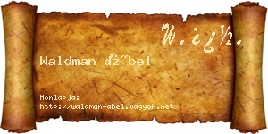 Waldman Ábel névjegykártya
